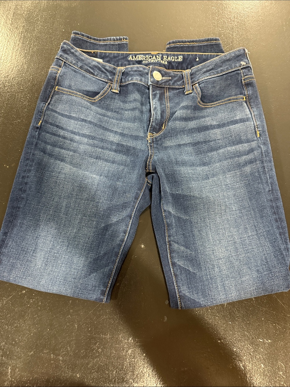 American Eagle Outfitters Women’s Blue Stretch Jegging Shorts